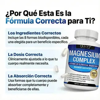 Magnesio Complex 8 en 1 - Energía, sueño y bienestar✨