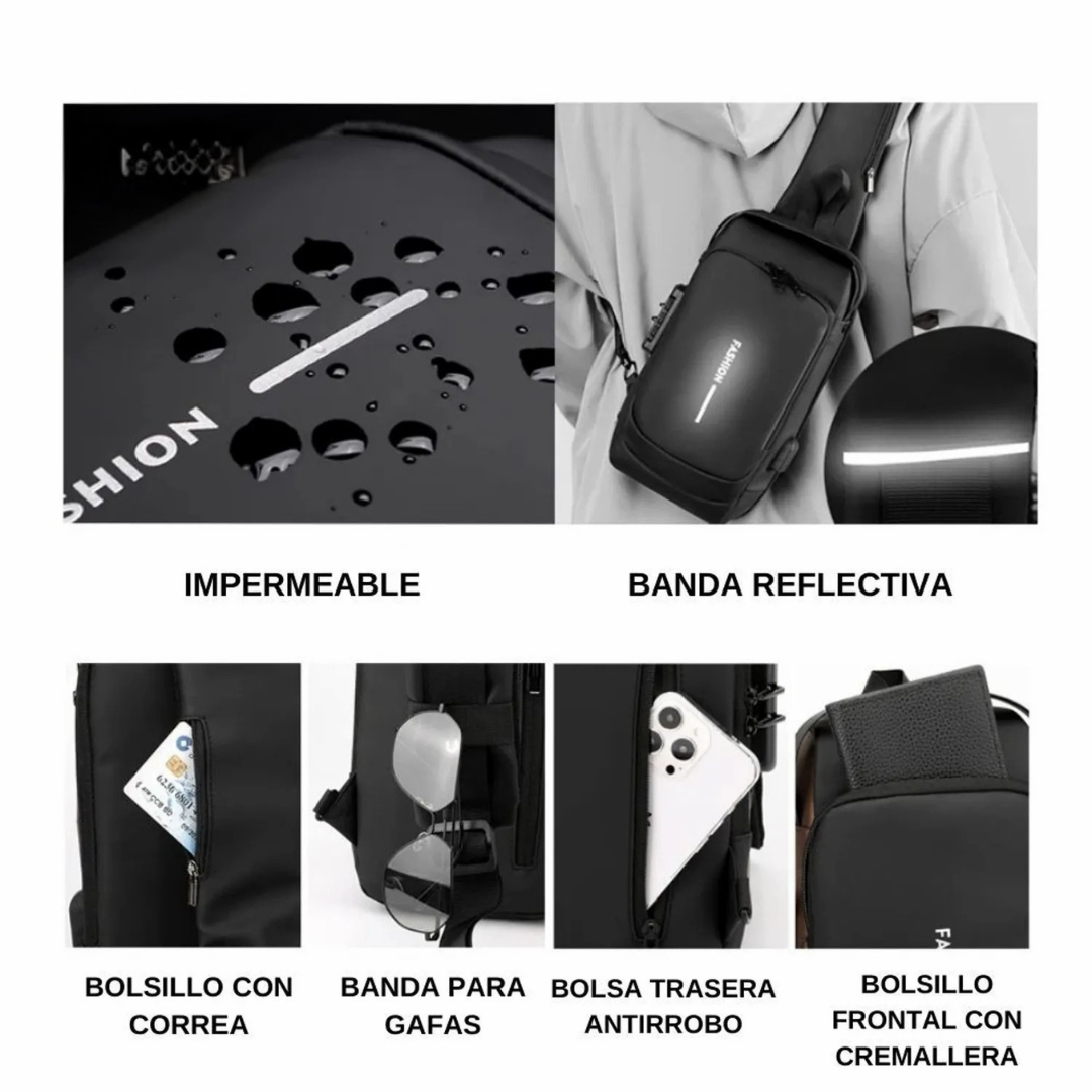 Super combo Mochila Antirrobo + Reloj Inteligente y Audífonos Inalámbricos M10 de regalo 🎁