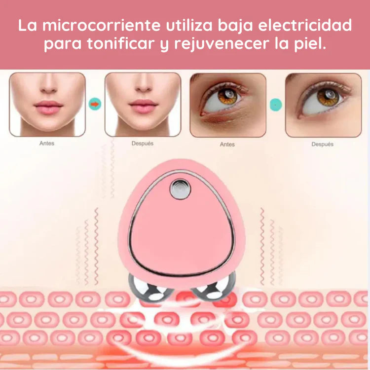 Masajeador facial Skindion - 10 Pzas de parches de ojos 24K de REGALO