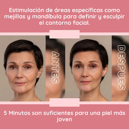 Masajeador facial Skindion - 10 Pzas de parches de ojos 24K de REGALO