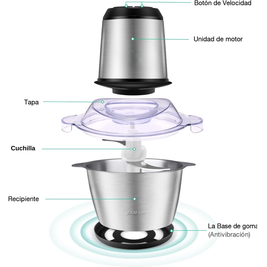 Picadora Eléctrica 2L + Selladora Al Vacío de regalo 🎁