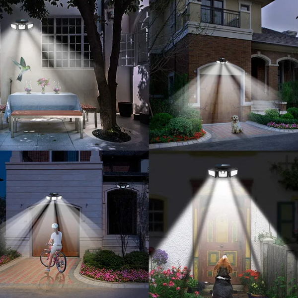 EcoSecure Luces Led Ultra Brillantes - Panel solar de REGALO