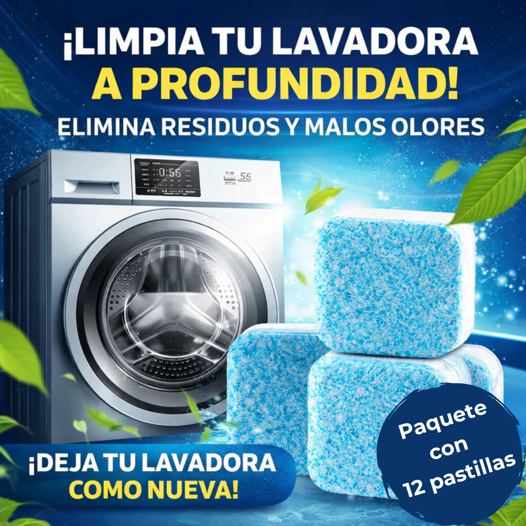 Pastillas Premium Limpieza Profunda para Lavadoras - Pack x12