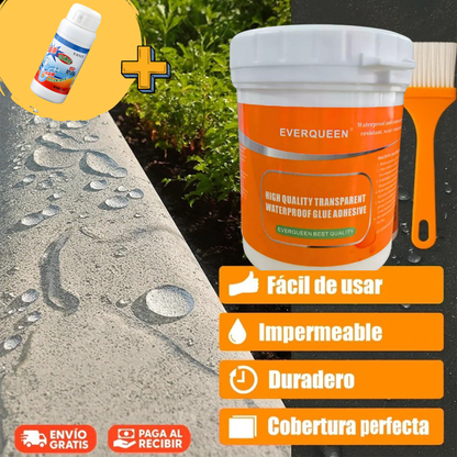 Sellador Adhesivo Transparente 1 kg con brocha + Destapador de Cañerias de regalo 🎁