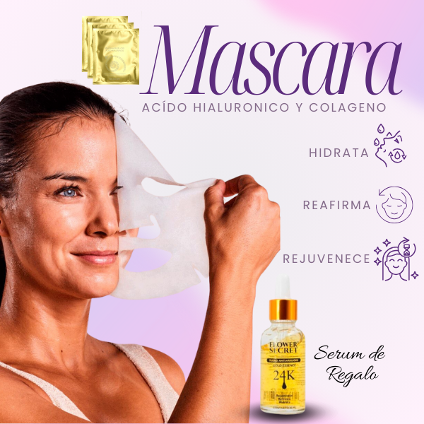 10 Mascarillas GlowEssence + Serum 24k de Regalo