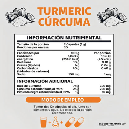 Turmeric Curcumin 95 - Alivio Natural de la Inflamación