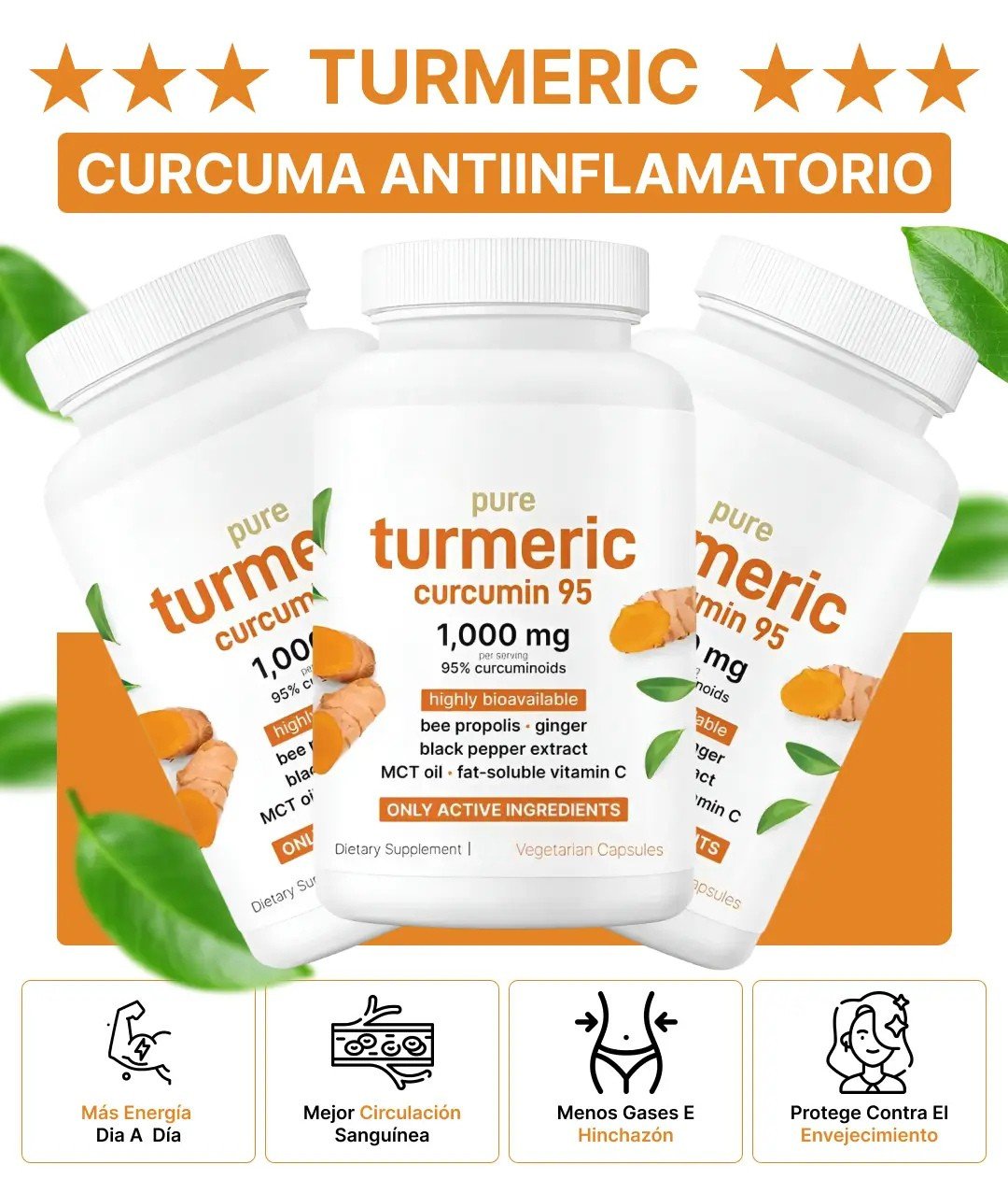 Turmeric Curcumin 95 - Alivio Natural de la Inflamación
