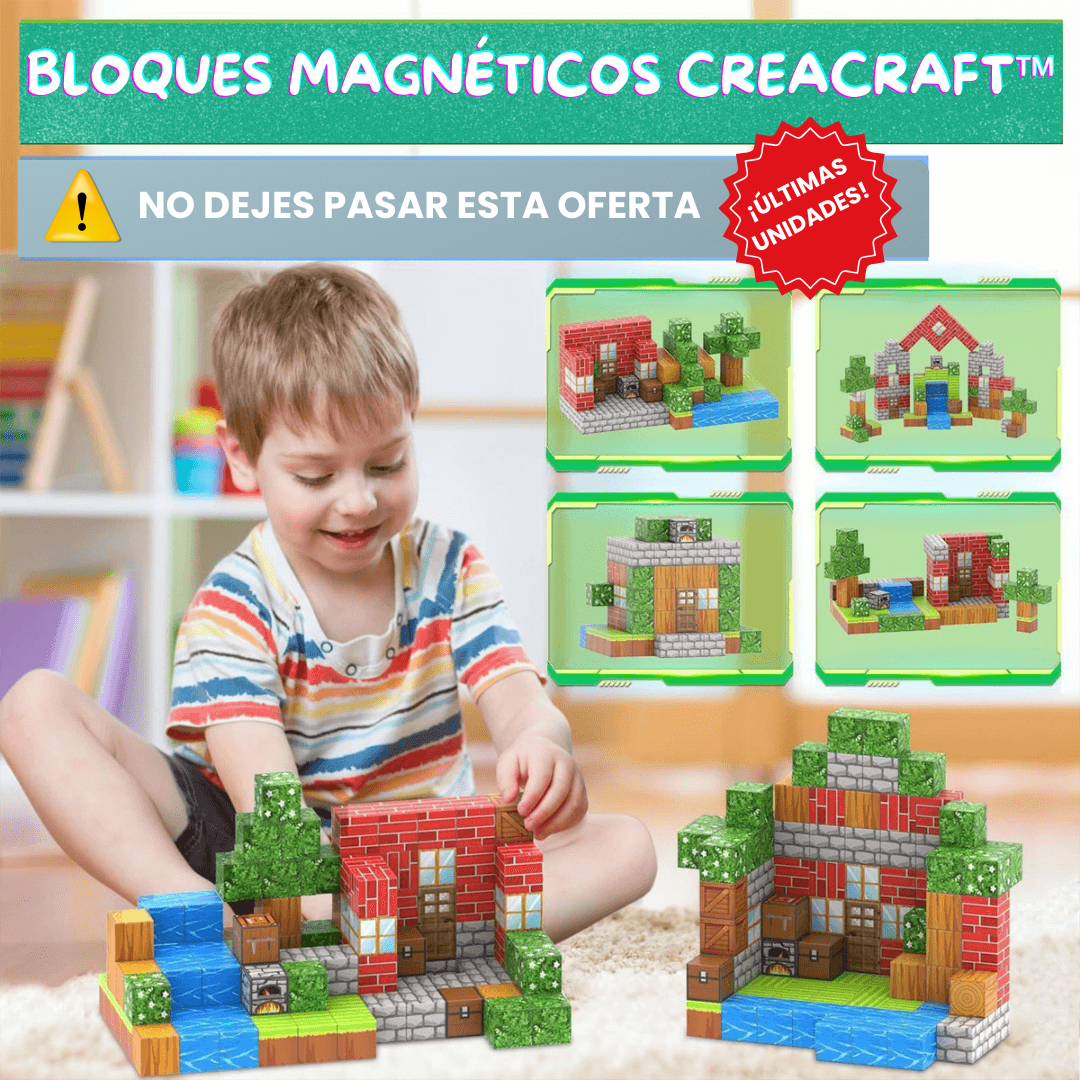Bloques Magnéticos CreaCraft™  - Construye tu propio mundo