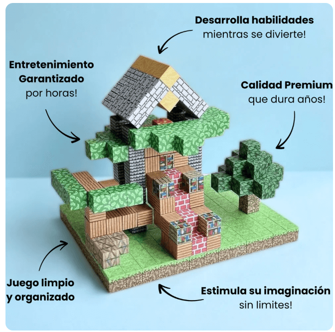 Bloques Magnéticos CreaCraft™  - Construye tu propio mundo