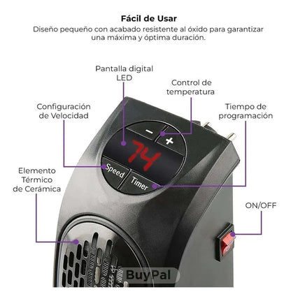 CALEFACTOR ELECTRICO ABRASIO: Lleva el calor a cualquier rincón
