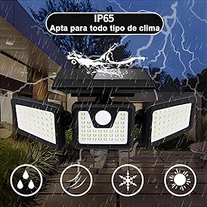 EcoSecure Luces Led Ultra Brillantes - Panel solar de REGALO