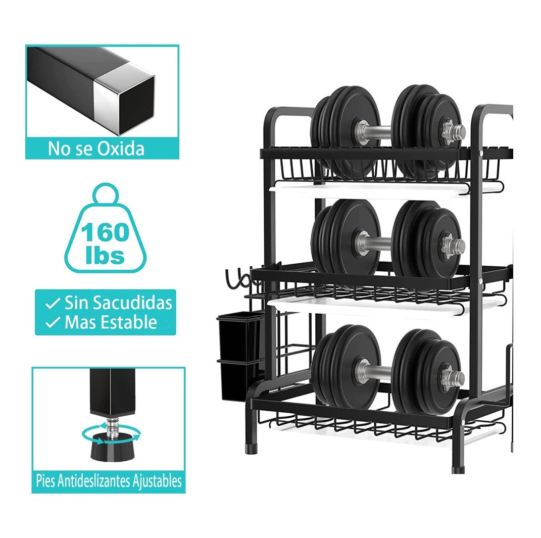 Escurridor de Platos 3 Niveles de Alta Calidad + Parches Detox de regalo 🎁
