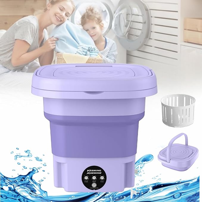 Mini lavadora y centrifugadora 8L + 12 pastillas de limpieza de regalo 🎁