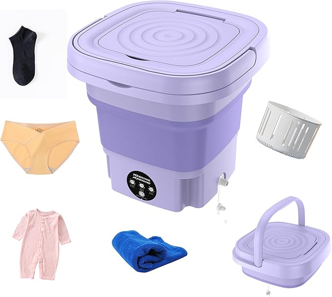Mini lavadora y centrifugadora 8L + 12 pastillas de limpieza de regalo 🎁