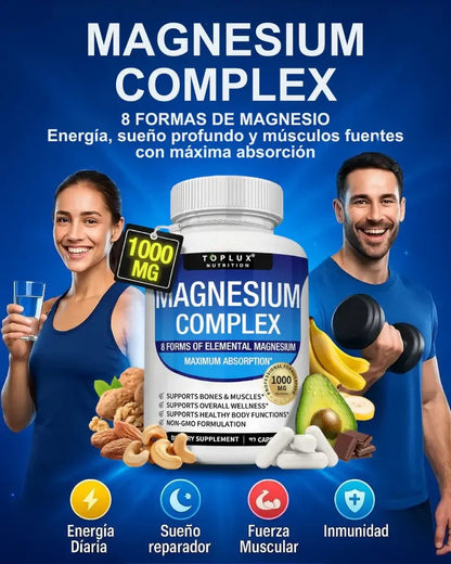 Magnesio Complex 8 en 1 - Energía, sueño y bienestar✨