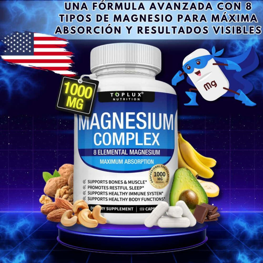 Magnesio Complex 8 en 1 - Energía, sueño y bienestar✨