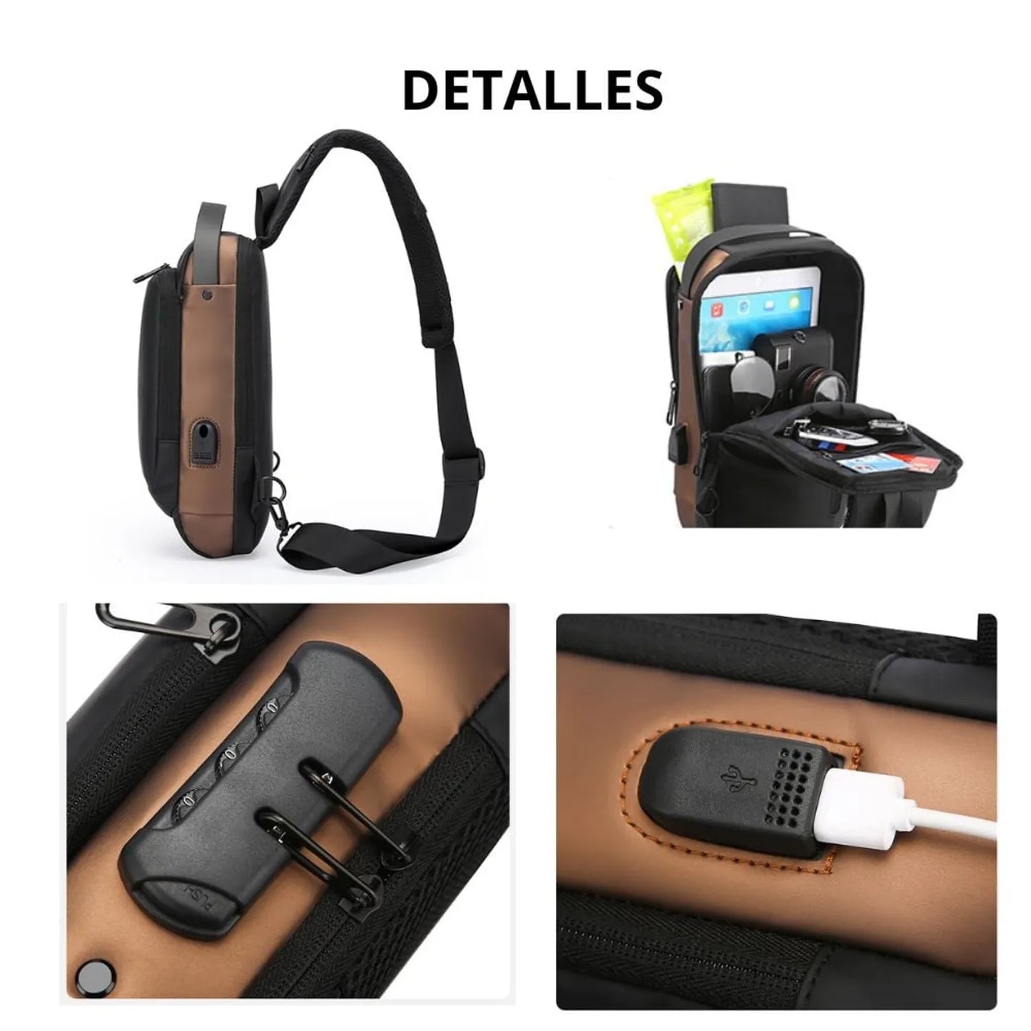 Super combo Mochila Antirrobo + Reloj Inteligente y Audífonos Inalámbricos M10 de regalo 🎁