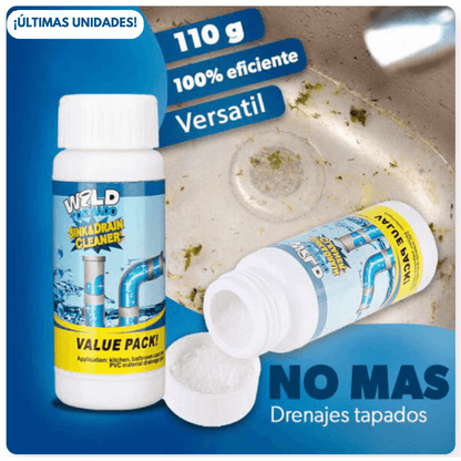 Polvo limpiador de cañerías - Pack con 3