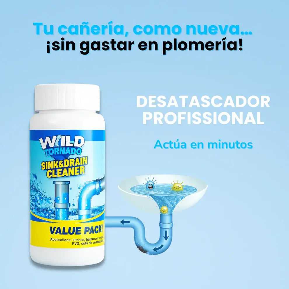 Polvo limpiador de cañerías - Pack con 3