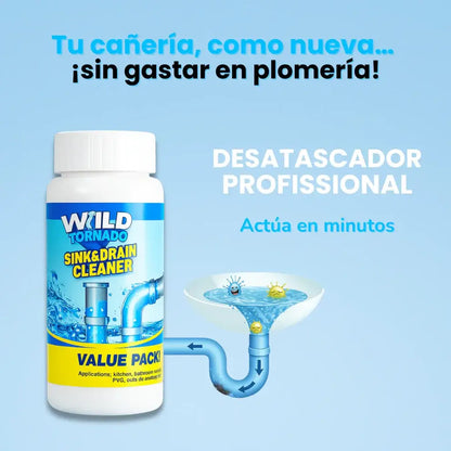 Polvo limpiador de cañerías - Pack con 3