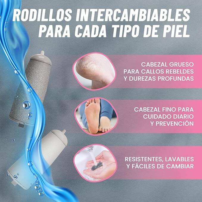 Pack Removedor Eléctrico de Callos + Parches Desintoxicantes (de regalo) 🌿🎁